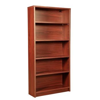 The Betts Collection Laminate 5-Shelf Bookcase, Cherry