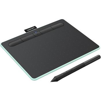 Wacom Intuos Wireless Graphics Drawing Tablet, 5.98 in x 3.74 in, Black with Pistachio Accent