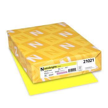 Astrobrights Colored Cardstock, 65 lb, 8.5&quot; x 11&quot;, Lift-Off Lemon, 250 Sheets/Pack