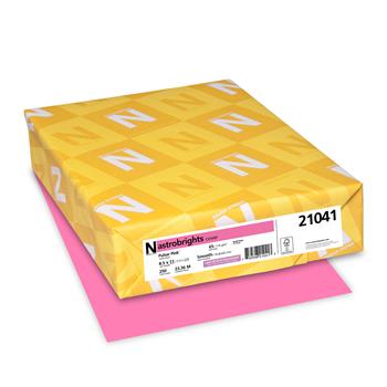 Astrobrights Colored Cardstock, 8.5&quot; x 11&quot;, 65 lb, Pulsar Pink, 250 Sheets/PK