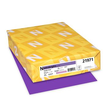 Astrobrights Colored Cardstock, 65 lb, 8.5&quot; x 11&quot;, Gravity Grape, 250 Sheets/Pack