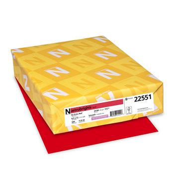 Astrobrights Colored Paper, 24 lb, 8.5&quot; x 11&quot;, Re-Entry Red, 500 Sheets/Ream