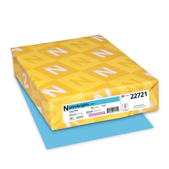 Astrobrights Colored Cardstock, 65 lb, 8.5&quot; x 11&quot;, Lunar Blue, 250 Sheets/Pack