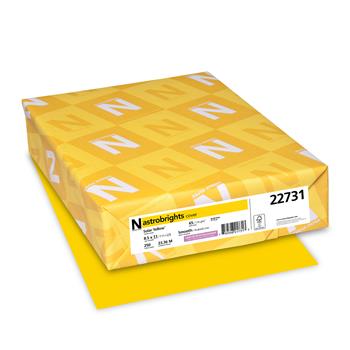Astrobrights Colored Cardstock, 65 lb, 8.5&quot; x 11&quot;, Solar Yellow, 250 Sheets/Pack