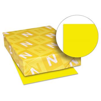 Astrobrights Colored Cardstock, 65 lb, 11&quot; x 17&quot;, Solar Yellow, 250 Sheets/Pack, 4 Packs/Carton