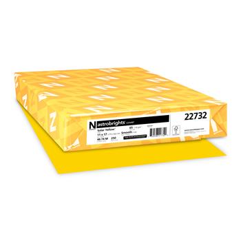 Astrobrights Colored Cardstock, 65 lb, 11&quot; x 17&quot;, Solar Yellow, 250 Sheets/Pack