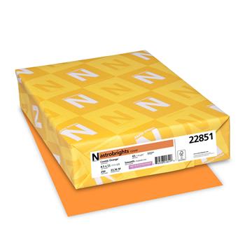 Astrobrights Colored Cardstock, 65 lb, 8.5&quot; x 11&quot;, Cosmic Orange, 250 Sheets/Pack