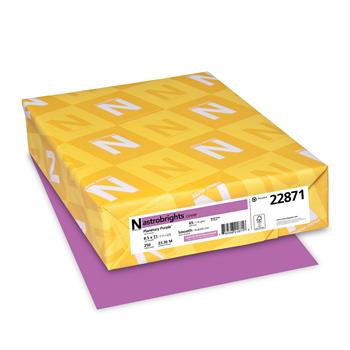 Astrobrights Colored Cardstock, 65 lb, 8.5&quot; x 11&quot;, Planetary Purple, 250 Sheets/Pack