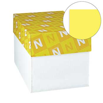 Neenah Paper Exact Brights Colored Paper, 50 lb, 8.5&quot; x 11&quot;, Bright Yellow, 500 Sheets/Ream, 10 Reams/Carton