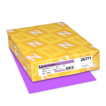 Neenah Paper Exact Brights Colored Paper, 50 lb, 8.5&quot; x 11&quot;, Bright Purple, 500 Sheets/Ream