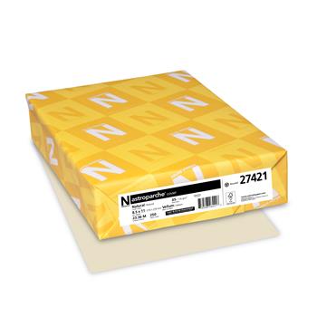 Neenah Paper Astroparche Vellum Cardstock, 65 lb, 8.5&quot; x 11&quot;, Natural, 250 Sheets/Pack