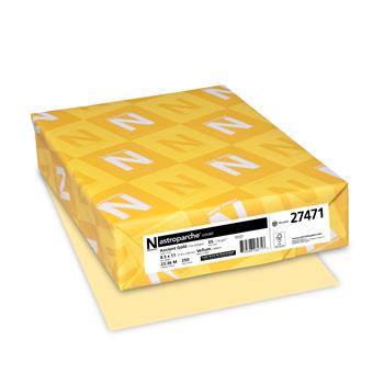 Neenah Paper Astroparche Vellum Cardstock, 65 lb, 8.5&quot; x 11&quot;, Ancient Gold, 250 Sheets/Pack, 8 Packs/Carton