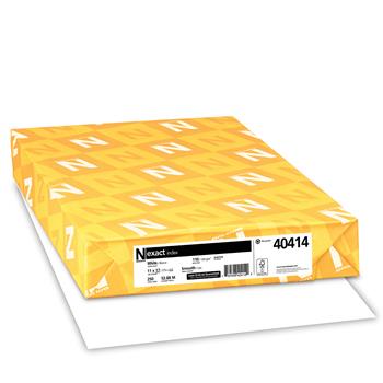 Neenah Paper Exact Index Cardstock, 93 Bright, 110 lb, 11&quot; x 17&quot;, White, 250 Sheets/Pack