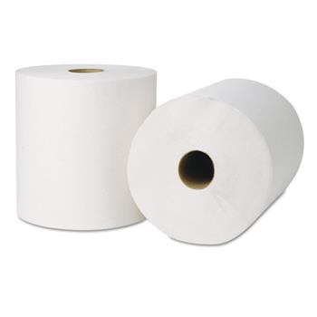 Wausau Paper EcoSoft Universal Roll Towels, 800 ft x 8 in, Natural White, 6 Rolls/Carton