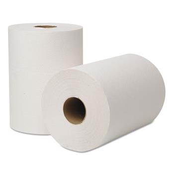 Wausau Paper EcoSoft Universal Roll Towels, 8 in x 425ft, White, 12 Rolls/Carton