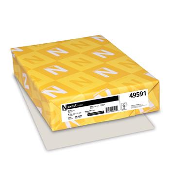 Neenah Paper Exact Index Cardstock, 110 lb, 8.5&quot; x 11&quot;, Gray, 250 Sheets/Pack