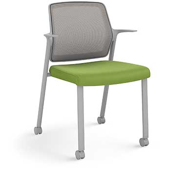 Side Chair Mesh Back Fixed Arms, Side Chair With Arms
