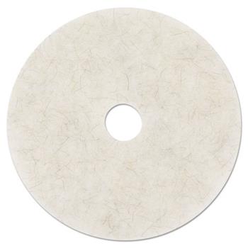 W.B. Mason Co. Ultra High-Speed Natural Blend Floor Burnishing Pads 3300, 20-in, Natural White, 5/CT