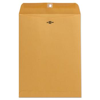 W.B. Mason Co. Kraft Clasp Envelope, Center Seam, 32lb, 9 x 12, Brown Kraft, 100/Box