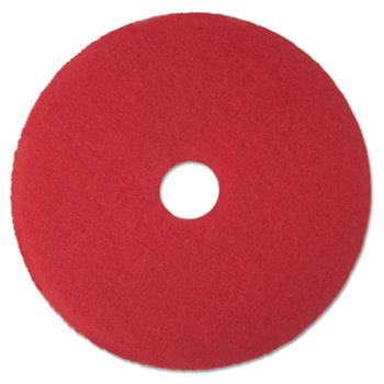 W.B. Mason Co. Low-Speed High Productivity Floor Pads 5100, 16-Inch, Red, 5/Carton