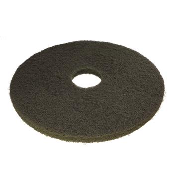 W.B. Mason Co. Scrubbing Pad, 20&quot; Diameter, Green, 5/Carton