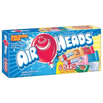 AirHeads Chewy Fruity Candy, Theater Pack, 72/CS