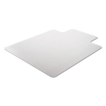 W.B. Mason Co. Chair Mat With Lip For Low And Medium Pile Carpet, Cleated, 36 in. x 48 in., Clear