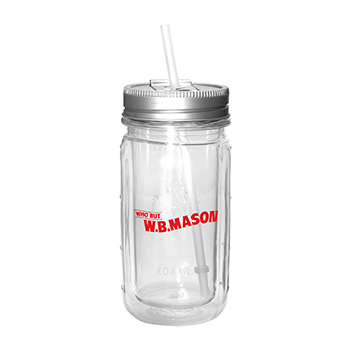 W.B. Mason Co. Jar Water Bottle, 16 oz.