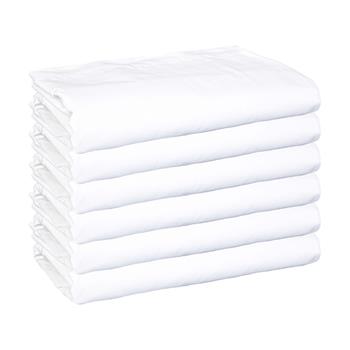 Monarch Brands Queen Sized Fitted Sheets, 60 in x 80 in x 12 in, White, 2 Dozen/Carton