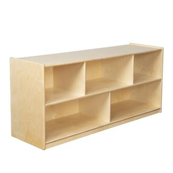 Wood Designs Mobile Storage Unit, 5 Sections, 23-1/2&quot;H x 48&quot;W x 15&quot;D, EA