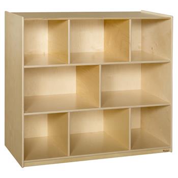 Wood Designs Mobile Storage Unit, 8 Sections, 43-5/8&quot;H x 48&quot;W x 15&quot;D, EA