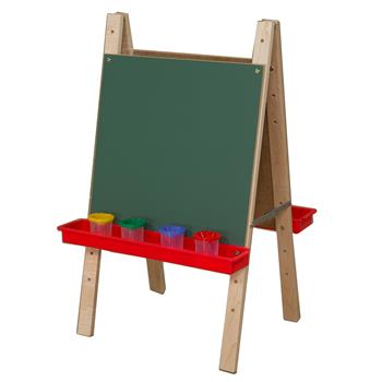Wood Designs Toddler Size Double Sided Chalkboard Easel, 23&quot;H x 20&quot;W x 24&quot;D, EA