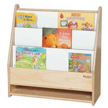 Wood Designs Toddler Book Display With Markerboard Back, 25&quot;H x 24&quot;W x 9&quot;D, EA