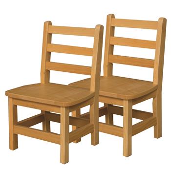 Wood Designs 11&quot; Solid Hardwood Chairs, 23&quot;H x 14&quot;W x 12-1/8&quot;D, 2/PK
