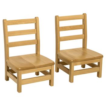 Wood Designs 12&quot; Solid Hardwood Chairs, 24&quot;H x 14&quot;W x 12-1/8&quot;D, 2/PK