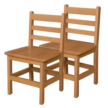 Wood Designs 15&quot; Solid Hardwood Chairs, 27-3/4&quot;H x 16&quot;W x 14-3/4&quot;D, 2/PK