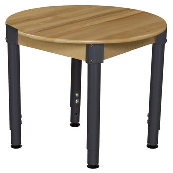 Wood Designs Round Hardwood Activity Table, 30&quot;&quot;, With 18-29&quot;&quot; Adjustable Legs, EA