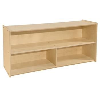 Wood Designs Low Storage Unit, 3 Compartments, 21-3/4&quot;H x 46-3/4&quot;W x 12&quot;D, EA