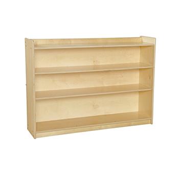 Wood Designs Mobile Adjustable Shelf Bookcase, 34-3/8&quot;H x 46-3/4&quot;W x 12&quot;D, EA
