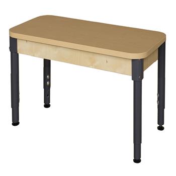 Wood Designs Rectangle High Pressure Laminate Table, 24&quot; x 36&quot;, With 18-29&quot; Adjustable Legs, EA