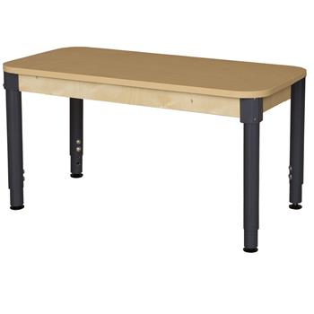 Wood Designs Rectangle High Pressure Laminate Table, 24&quot;&quot; x 48&quot;&quot;, With 18-29&quot;&quot; Adjustable Legs, EA