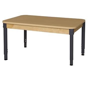 Wood Designs Rectangle High Pressure Laminate Table, 30&quot;&quot; x 48&quot;&quot;, With 18-29&quot;&quot; Adjustable Legs, EA