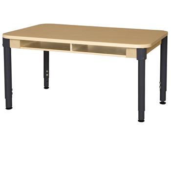 Wood Designs Four Seater High Pressure Laminate Desk, 48&quot;&quot; x 36&quot;&quot;, With 18-29&quot;&quot; Adjustable Legs, EA