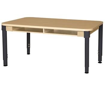Wood Designs Four Seater High Pressure Laminate Desk, 36&quot;&quot; x 60&quot;&quot;, With 18-29&quot;&quot; Adjustable Legs, EA