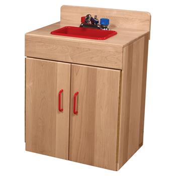 Wood Designs Maple Dramatic Play Sink, 28-9/16&quot;H x 20-1/2&quot;W x 14-3/4&quot;D, EA