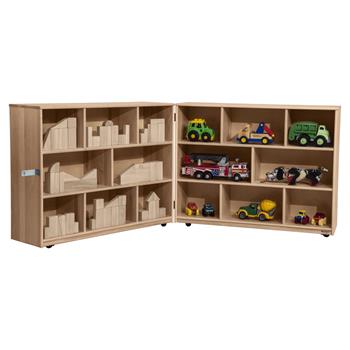 Wood Designs Maple Folding Storage Unit, 38-1/16&quot;H, EA