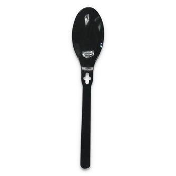 WeGo Spoon, Plastic, Black, 1000 Spoons/Carton