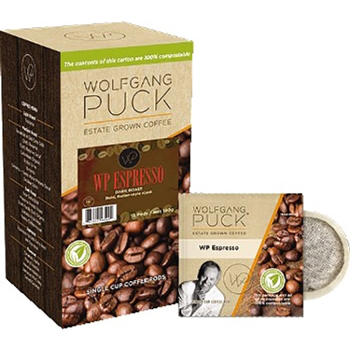 Wolfgang Puck&#174; Coffee Pods, Espresso, 18/Box