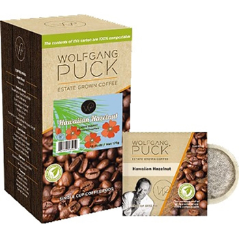 Wolfgang Puck Coffee Pods, Hawaiian Hazelnut, 18/Box