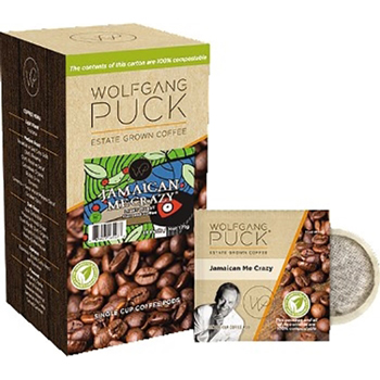 Wolfgang Puck Coffee Pods, Jamaican Me Crazy, 18/Box